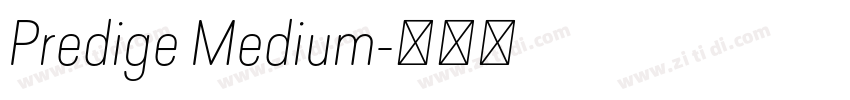 Predige Medium字体转换